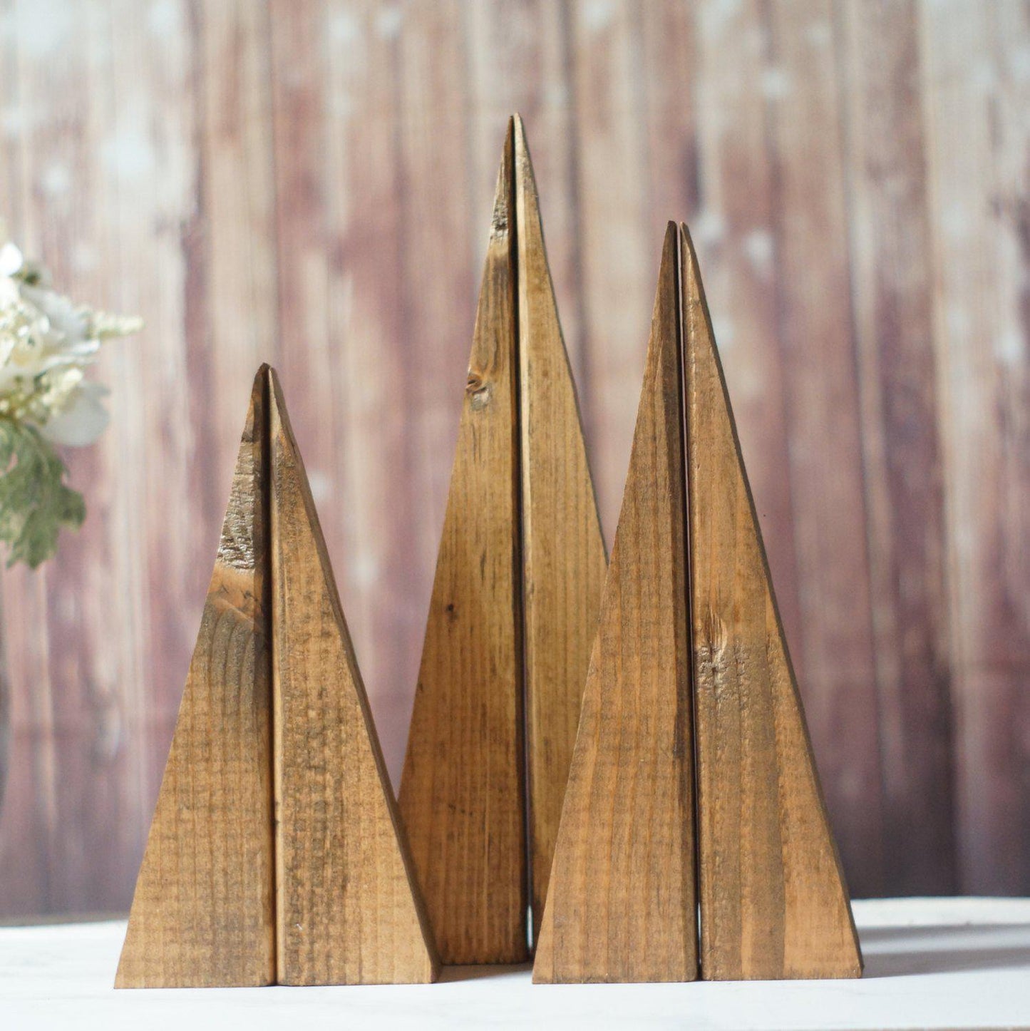 Christmas Trees, Reclaimed Wood Trees in Brown-Home Decor-GFT Woodcraft