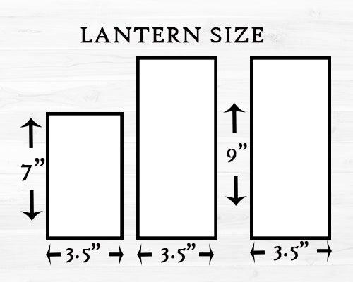 Lantern set of 3, 9" 7" Brown-LANTERN-GFT Woodcraft