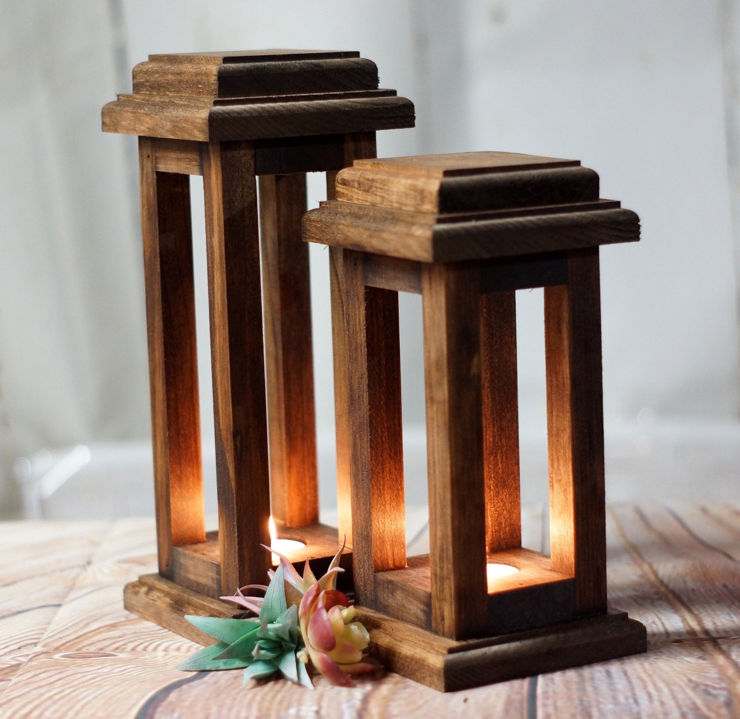 Lantern set of 2, 10" and 12"-LANTERN-GFT Woodcraft