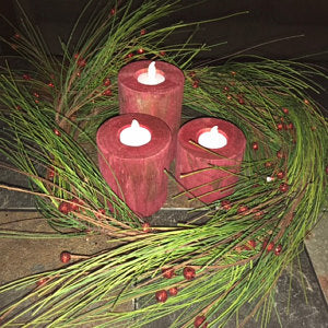 Christmas Candles, Holiday Decor, Wood Candle Holder, Christmas  Decorations, Rustic Home Decor, Rustic Christmas, Table Centerpiece Red  Barn 