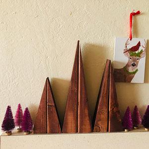 Christmas Trees, Reclaimed Wood Trees in Brown-Home Decor-GFT Woodcraft