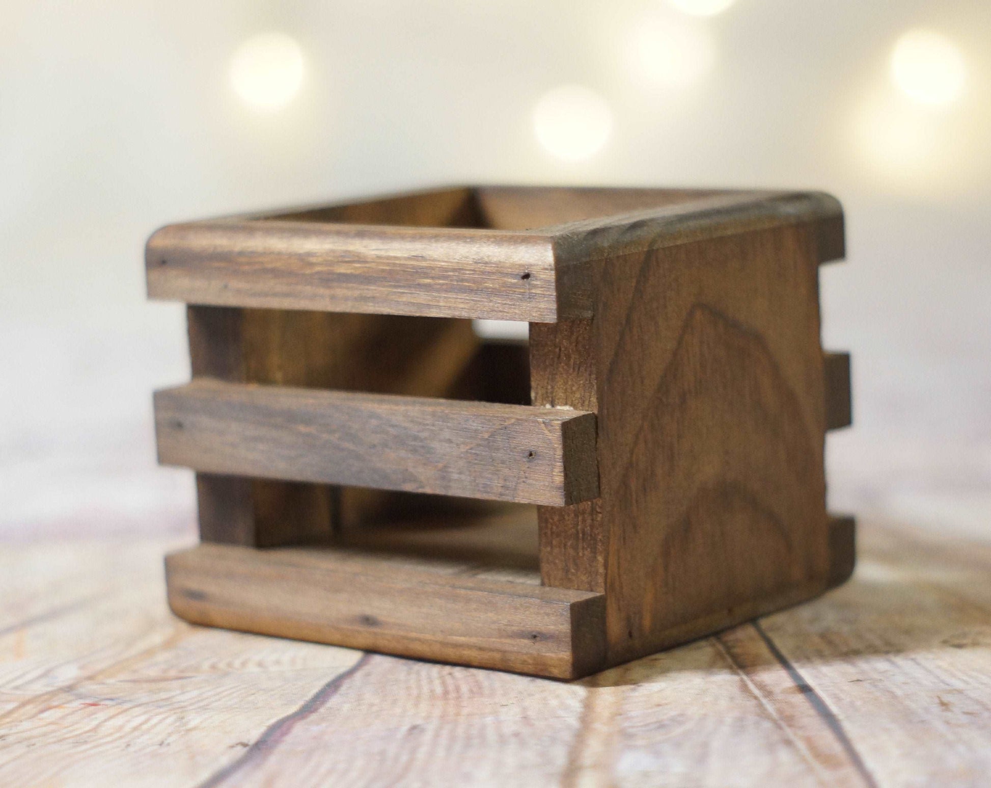 Box Centerpiece Basket, Flower Box, Caddy Gray-HOME DECOR-GFT Woodcraft