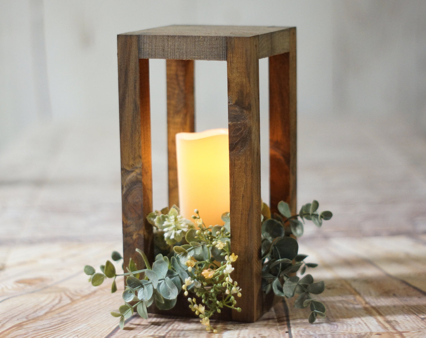 Lantern, 9" Frame Style, Brown-LANTERN-GFT Woodcraft