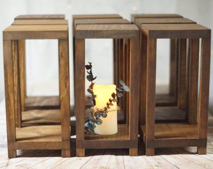 Bulk lot of 15 wedding lantern centerpieces. Several color options available.-LANTERN-GFT Woodcraft