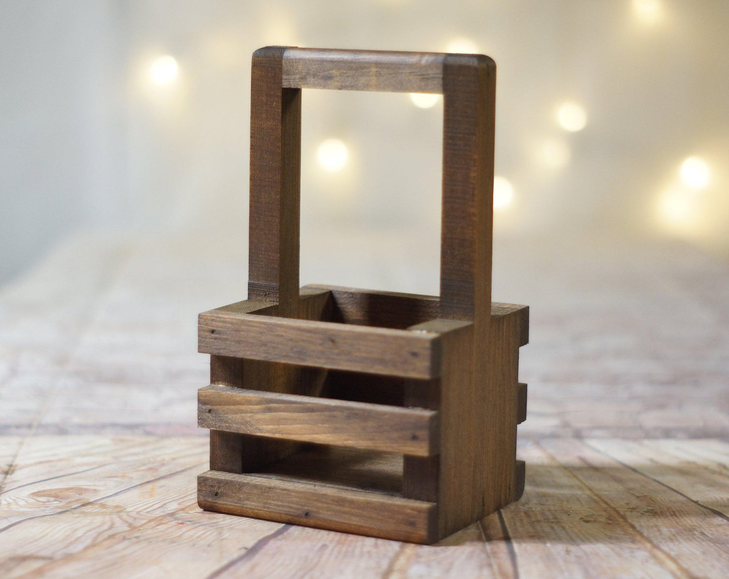 Wishing Well Basket, Box Centerpiece Gray-HOME DECOR-GFT Woodcraft