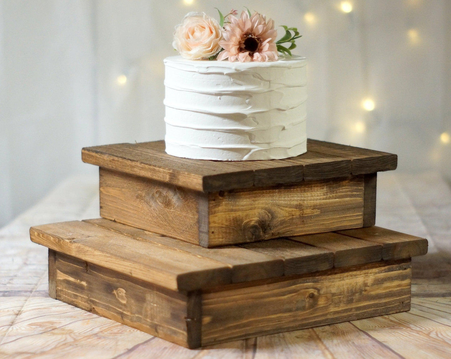 Wood cake stand set, Rustic wedding decor-Wedding-GFT Woodcraft