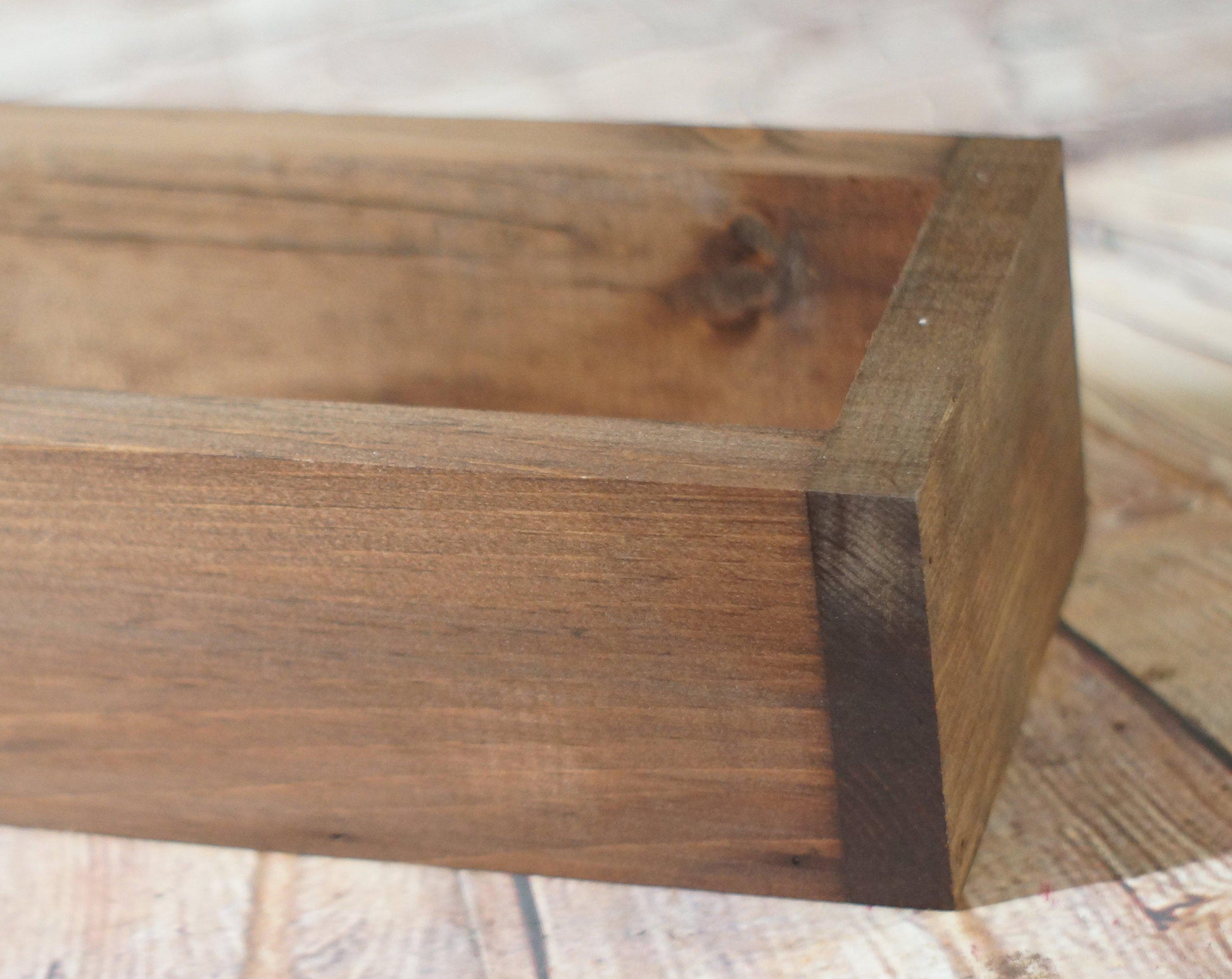 Wood Box Centerpiece, Organizer Storage Caddy-HOME DECOR-GFT Woodcraft
