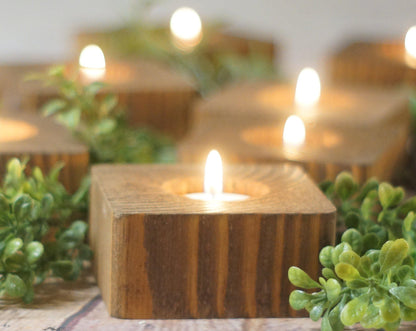 Bulk set of 10 Candle Holders for tea-light or votive candles-Candle Holders-GFT Woodcraft
