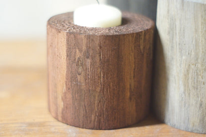 Wood candle Holders, Rustic-Candle Holders-GFT Woodcraft