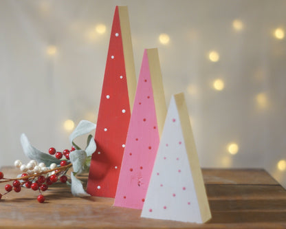 Valentines Day Decor, Red Pink White, Trees Mountains-HOME DECOR-GFT Woodcraft