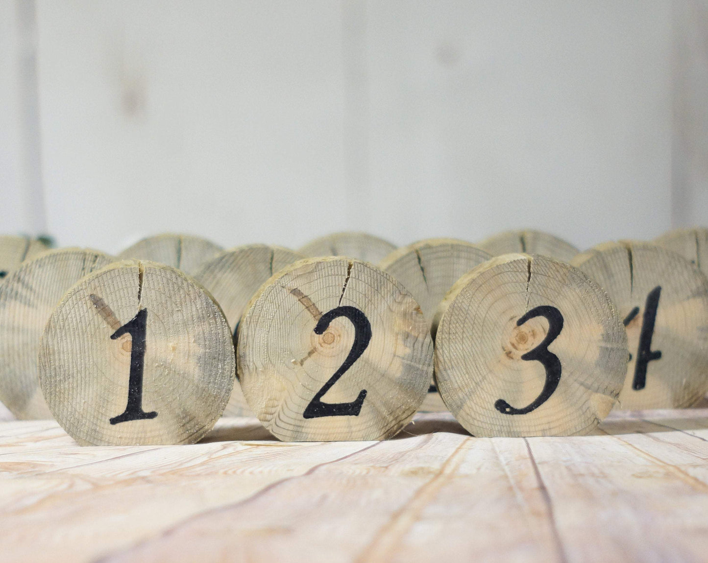 Table Numbers, Rustic Wedding, Wooden Numbers Log Slice-Wedding-GFT Woodcraft